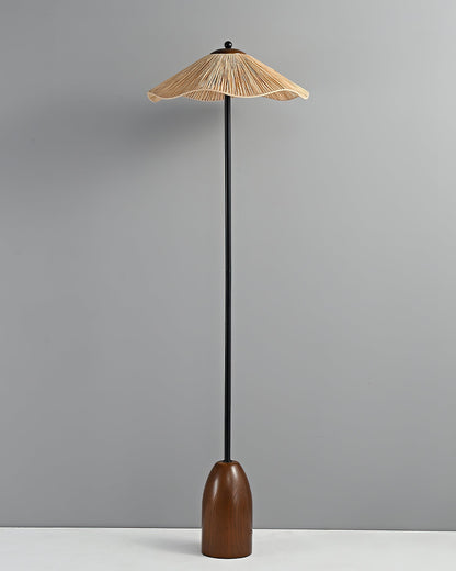 Parasol Rattan Floor Lamp