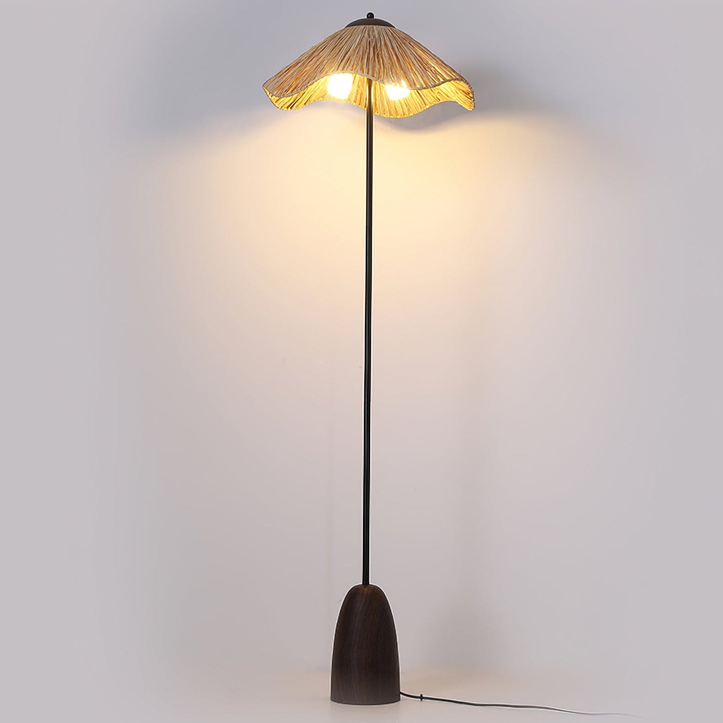 Parasol Rattan Floor Lamp