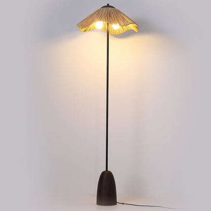 Parasol Rattan Floor Lamp