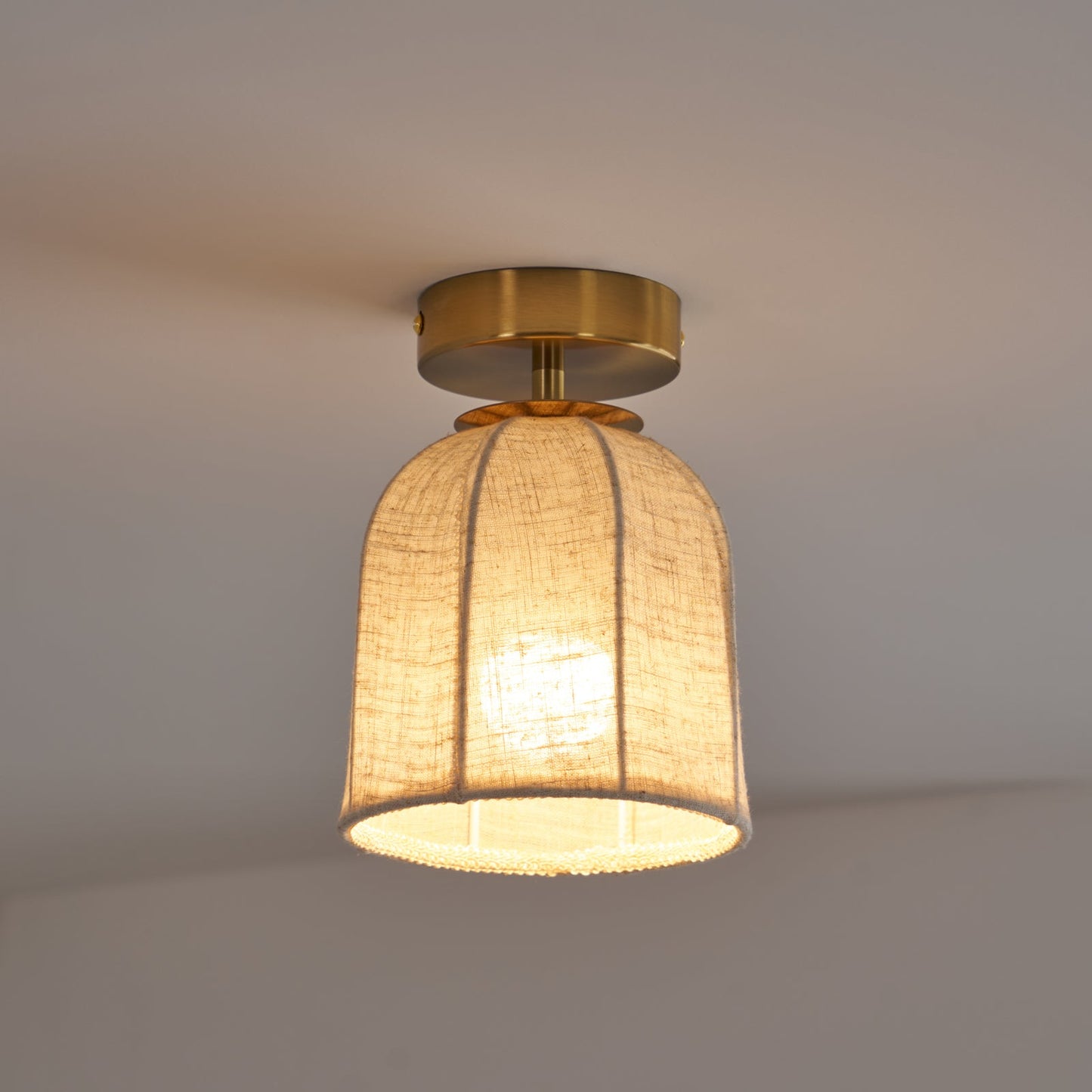 Cloche Linen Flush Mount