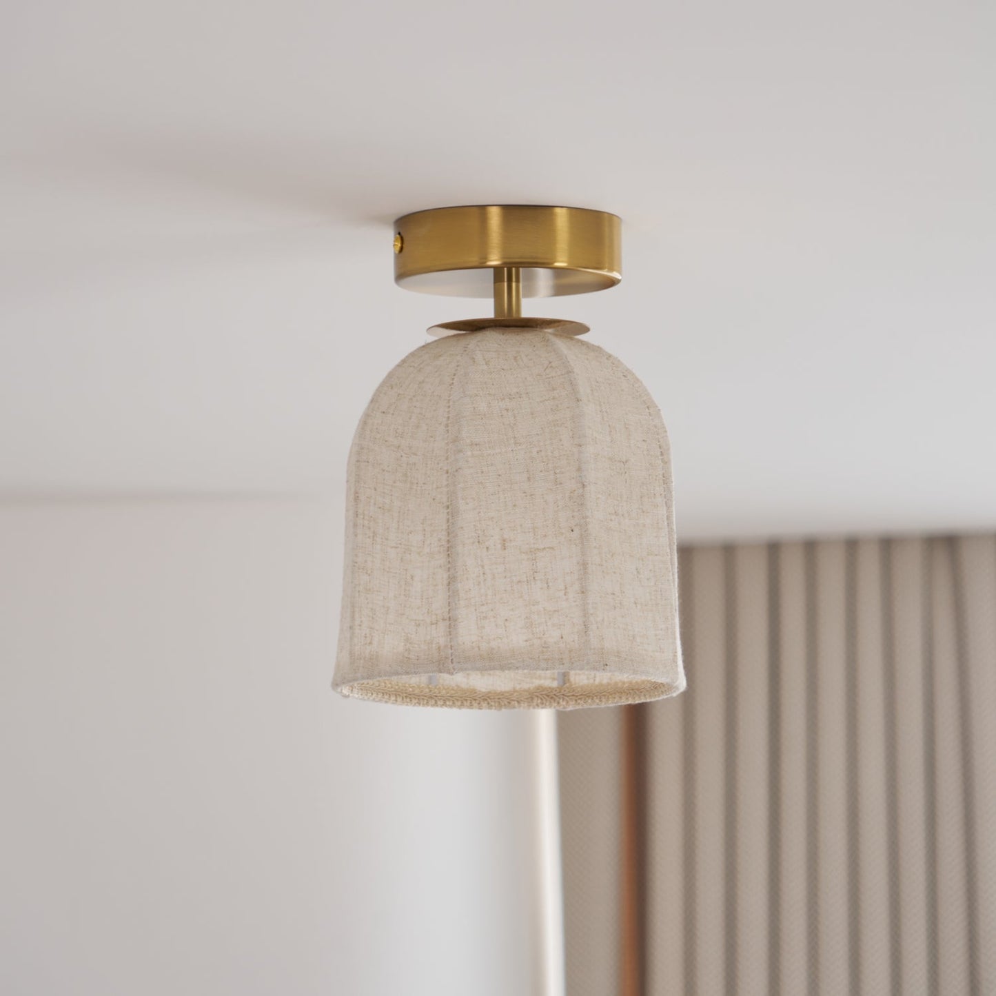 Cloche Linen Flush Mount