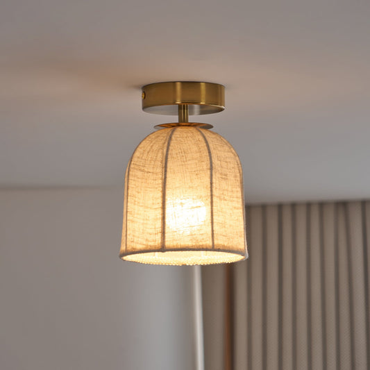 Cloche Linen Flush Mount