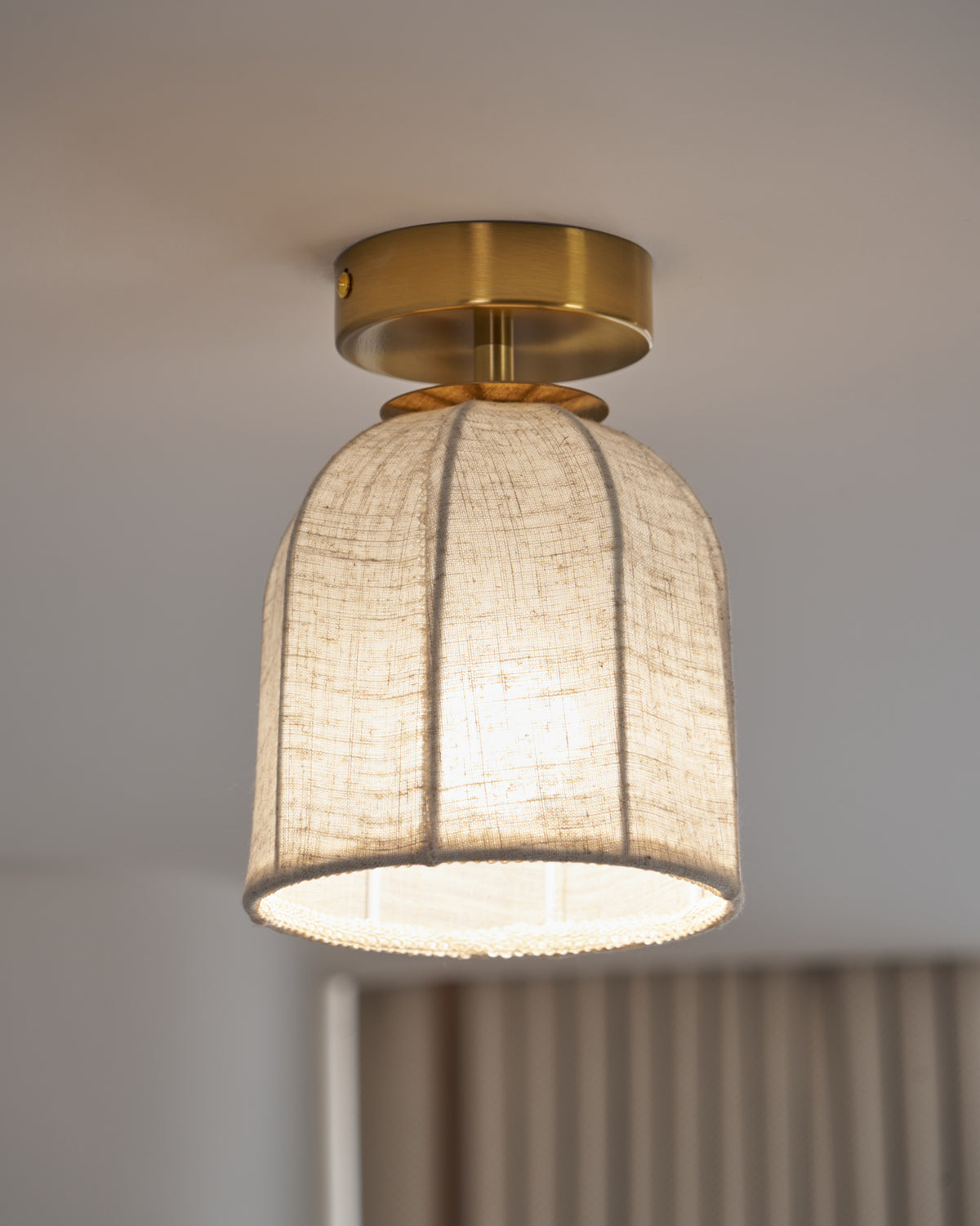 Cloche Linen Flush Mount