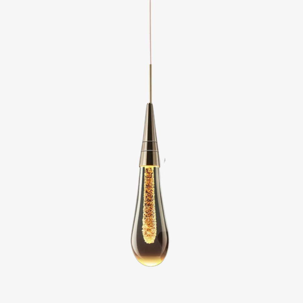 Teardrop Glaspendelleuchte Schimmernder Kern – Modernes Art Deco