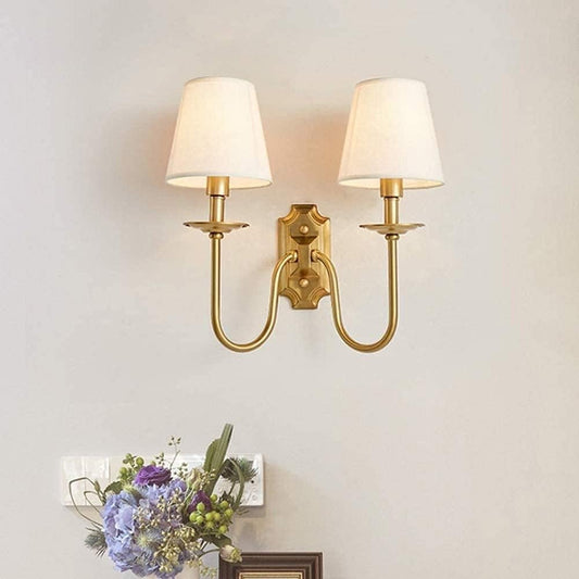 Lyre Brass Wall Sconce