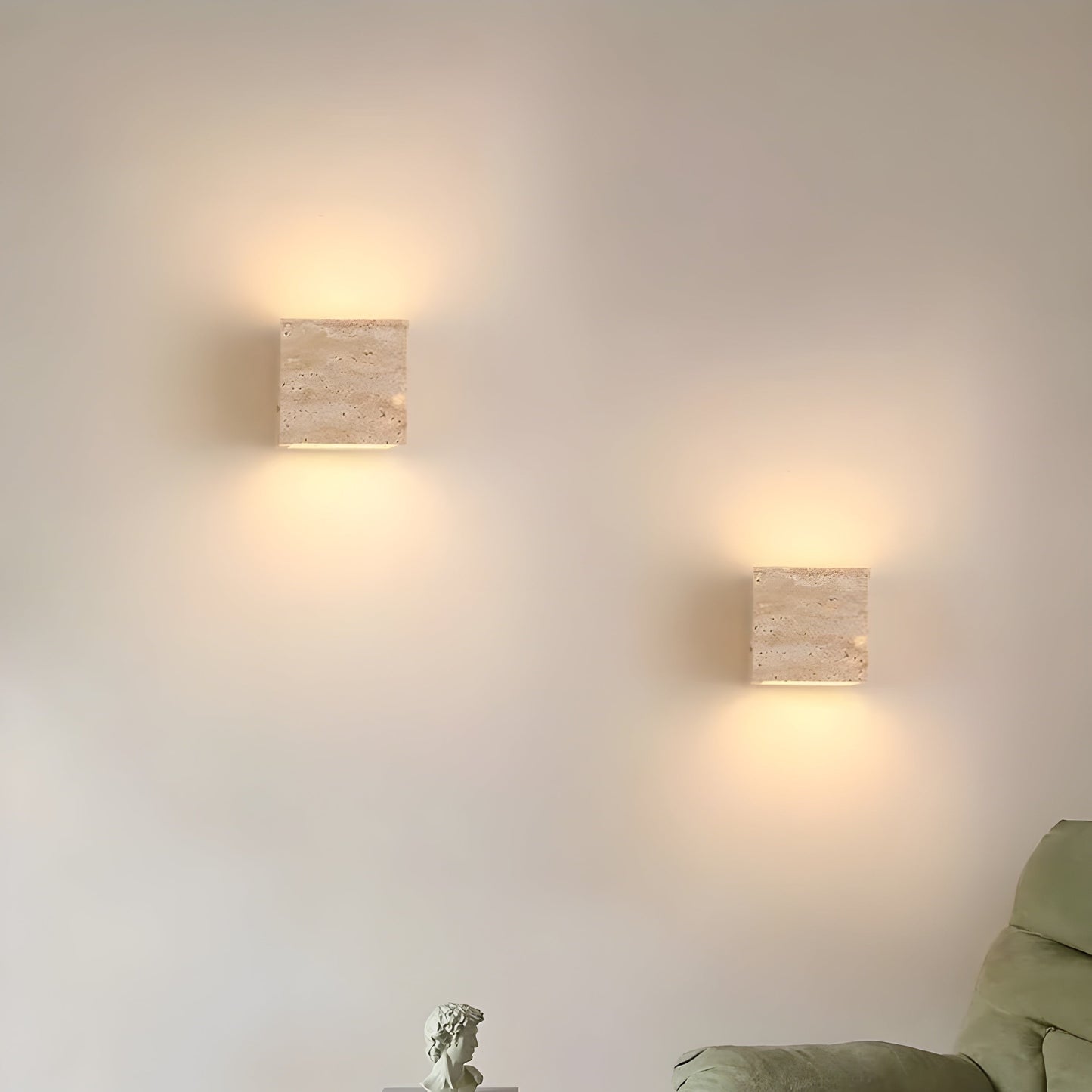 Sentinel Travertine Wall Light