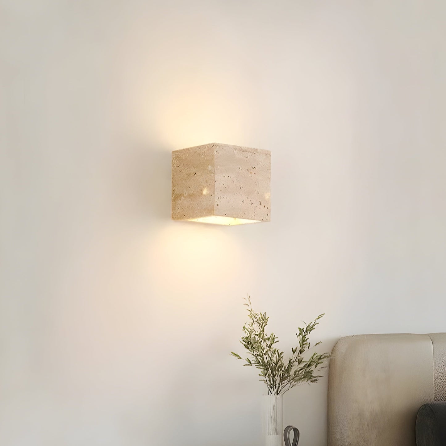 Sentinel Travertine Wall Light