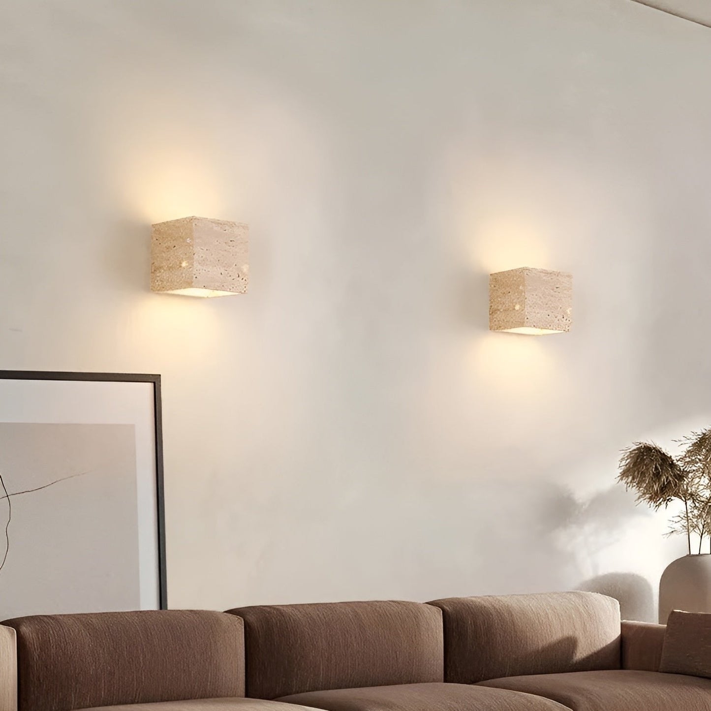 Sentinel Travertine Wall Light