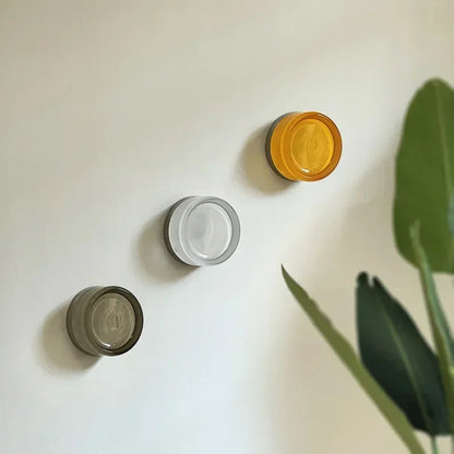 Round LED Wall Lamp with Textured Disk Shade - Modern Minimalist Sconce Light