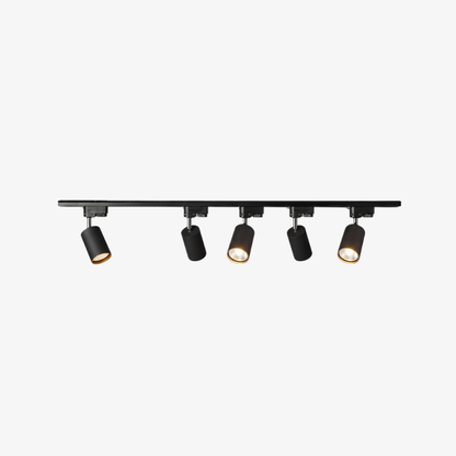 LED Track Lighting System with Adjustable Spotlights - Modern Industrial