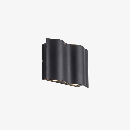 Outdoor LED Porch Lights with Ripple Frame and Dual Beam - Modern Sconce
