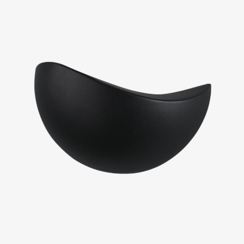 Minimalistische Innen- und Außen-Wandlampe in Halbmondform – Moderne halbkreisförmige Beleuchtung mit zwei Lichtquellen