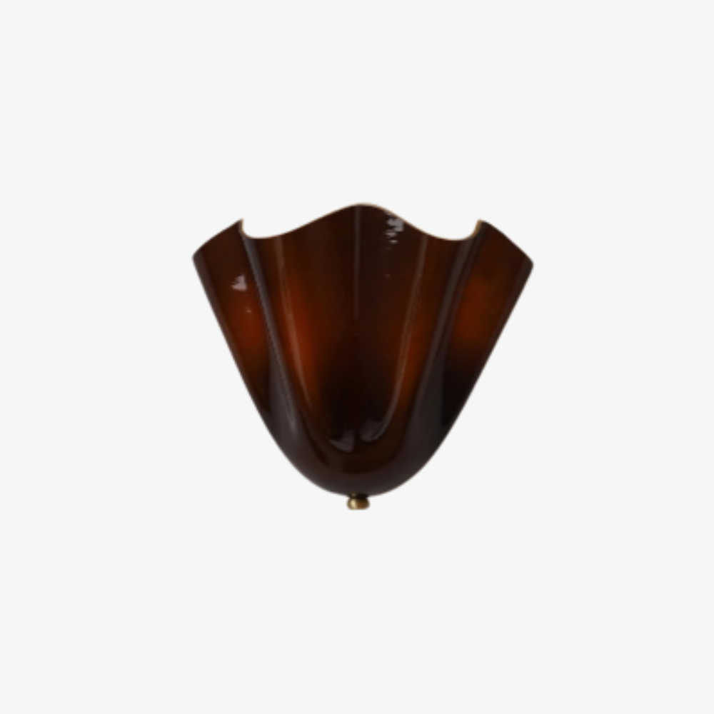 Moderne Glas-Wandlampe mit Rüschen - Organische blühende Blumen-Wandlampe