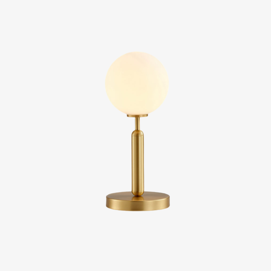 Lampe de table globe moderne avec pied en forme de pilule - Lampe de bureau orb mid-century