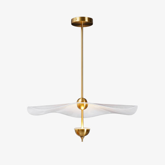 Suspension Moderne à Ailes Ondulées - Lampe Suspendue Ruban Flottant Sculpturale
