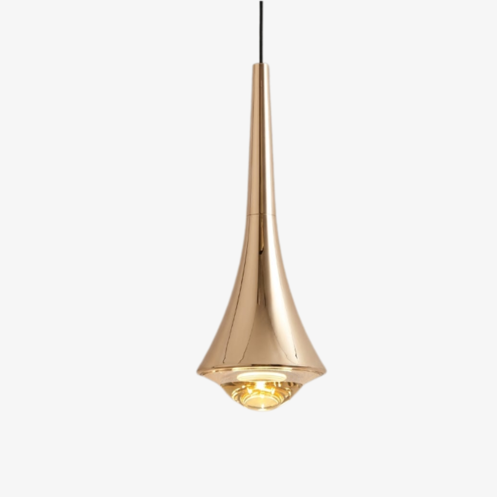 Teardrop Aluminium-Hängeleuchte mit Glasfuß – Modernes Wassertropfen-Design