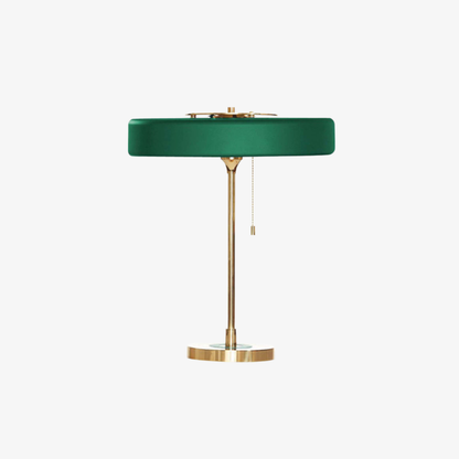 Spun Metal Table Lamp with Pull Chain and Acrylic Diffuser - Industrial
