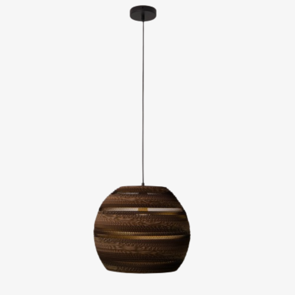 Suspension en papier ondulé moderne - Suspensions en nid d'abeille superposées