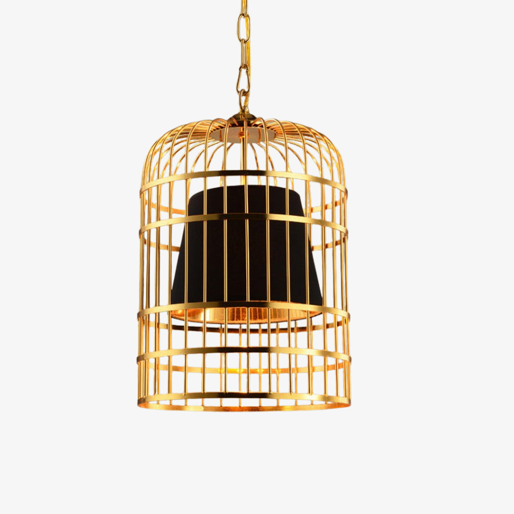 Modern Gold Birdcage Pendant Light - Art Deco Tiered Metal Pendant Lights